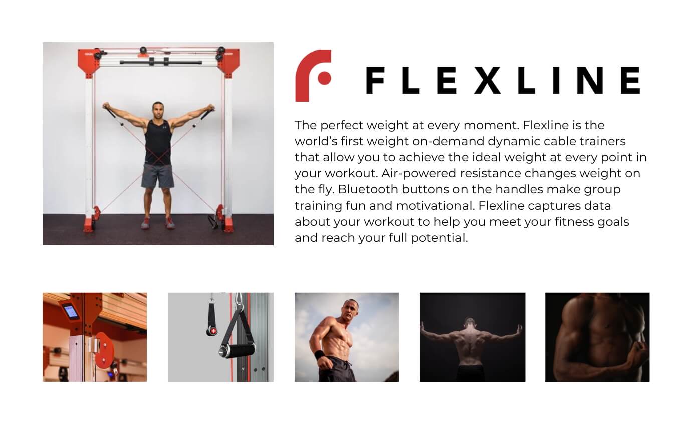 Flexline world's first weight on demand air powered resistance cable trainers